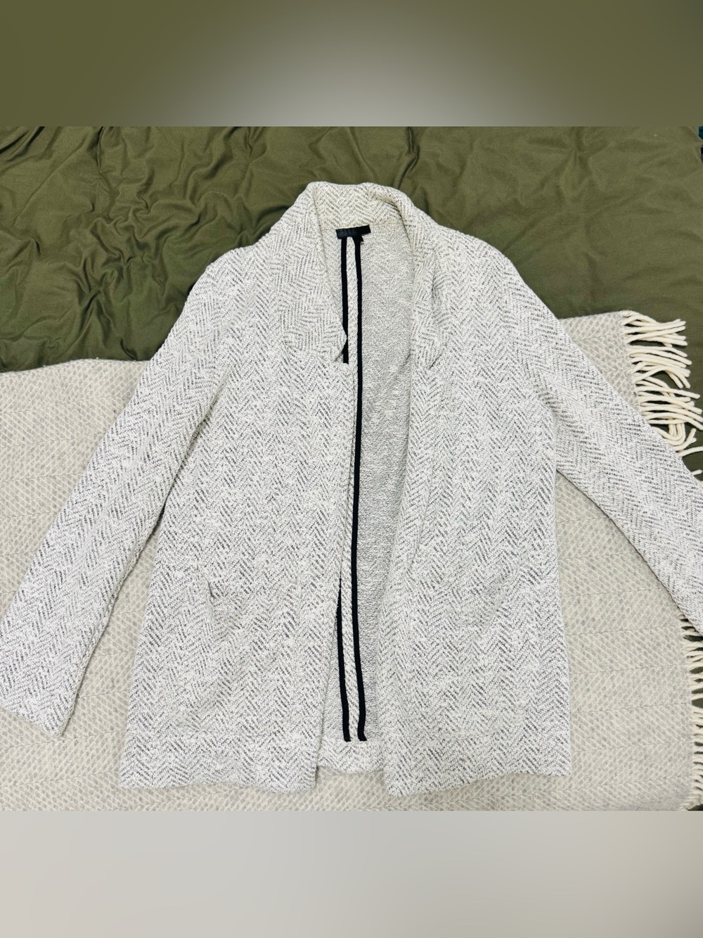 Cozy grey Open-Front Women's Cardigan Sweater